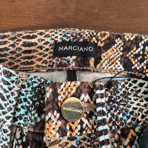 MARCIANO Luxe Denim sz 23 waist low-rise skinny jeans reptile snake print - Picture 5 of 16